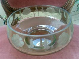 Coupe à compote en cristal CS gravé